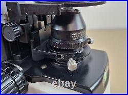 Nikon eclipse 80i fluorescence microscope with plan fluor objectives