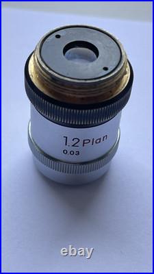 Nikon plan 1.2x, 0.03 microscope objective