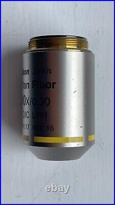 Nikon plan fluor microscope objective 10x / 0.30, DIC L/N1, infinity / 0.17