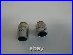 Set of 2 Nikon M Plan DIC 5X 0.1 & 10X 0.25 210/0 Microscope Objective